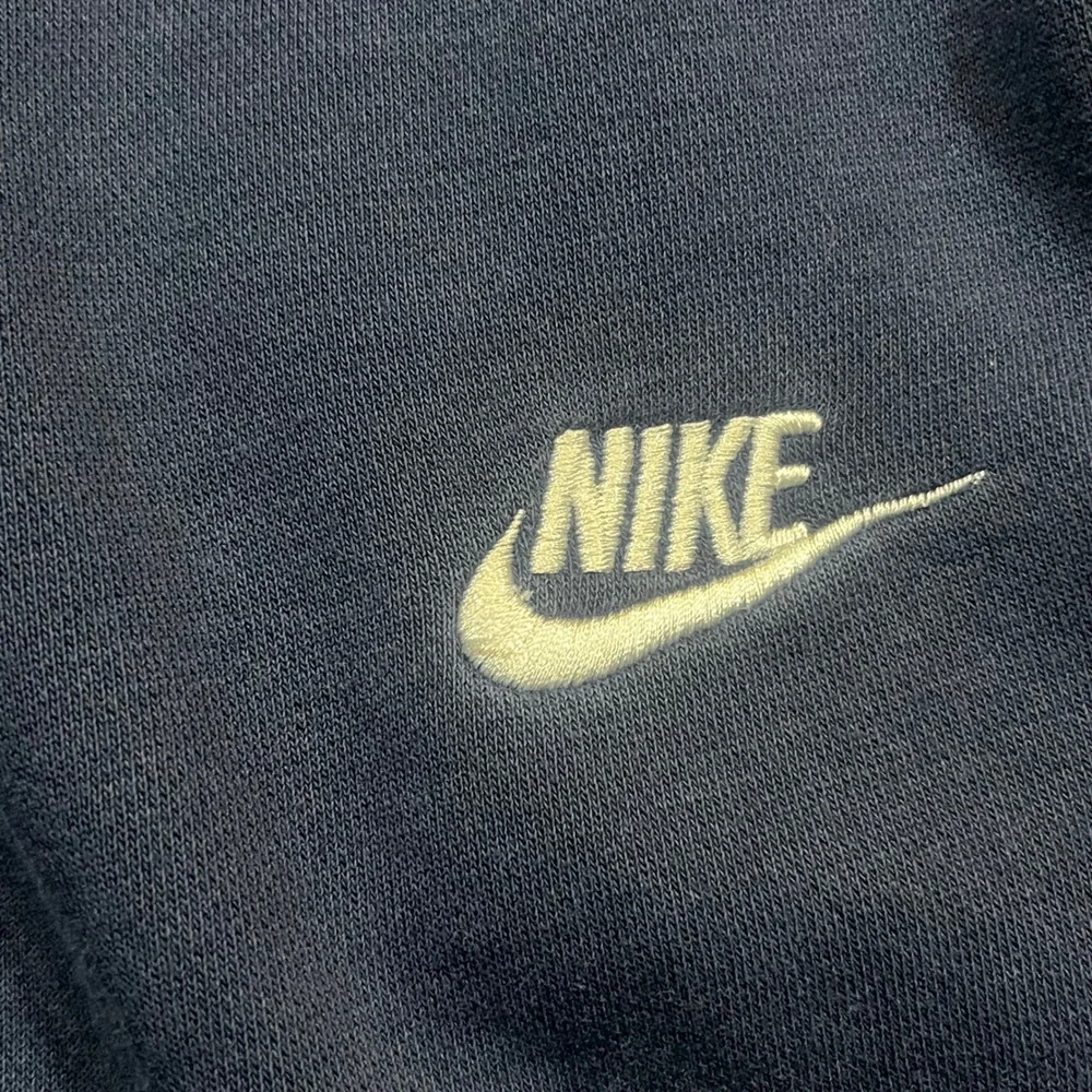 Nike‎ Mens Fleece Sweatpants Navy Blue Snap Back Pocket Embroidered Logo Large